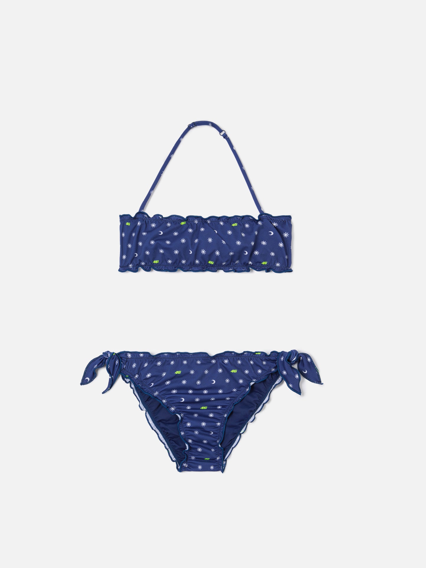 Bikini a fascia Emy blu navy con stampa VR46 | VR46 SPECIAL EDITION