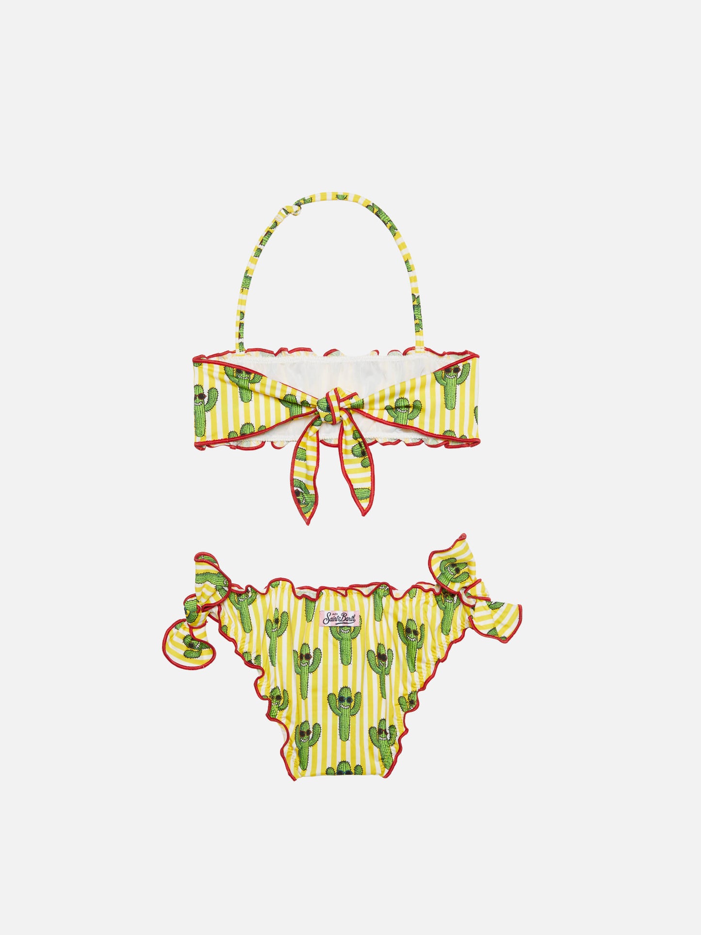 Mädchen-Bikini mit fröhlichem Kaktus-Print