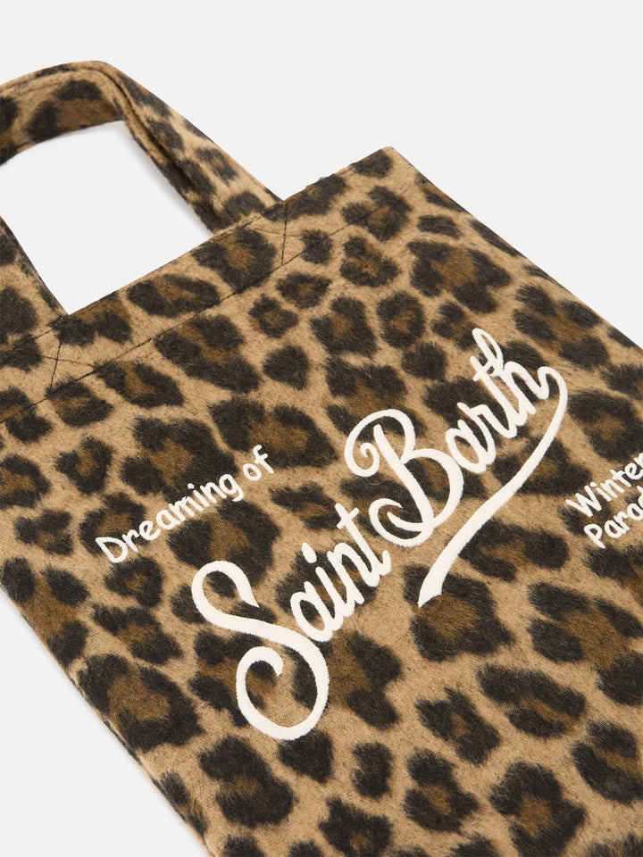 Mini Essential Filztasche tote mit Leopardenmuster 