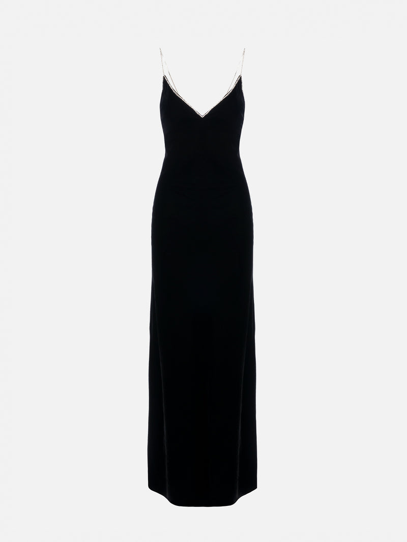 Schwarzes Unterkleid aus Samt für Damen von Eydis