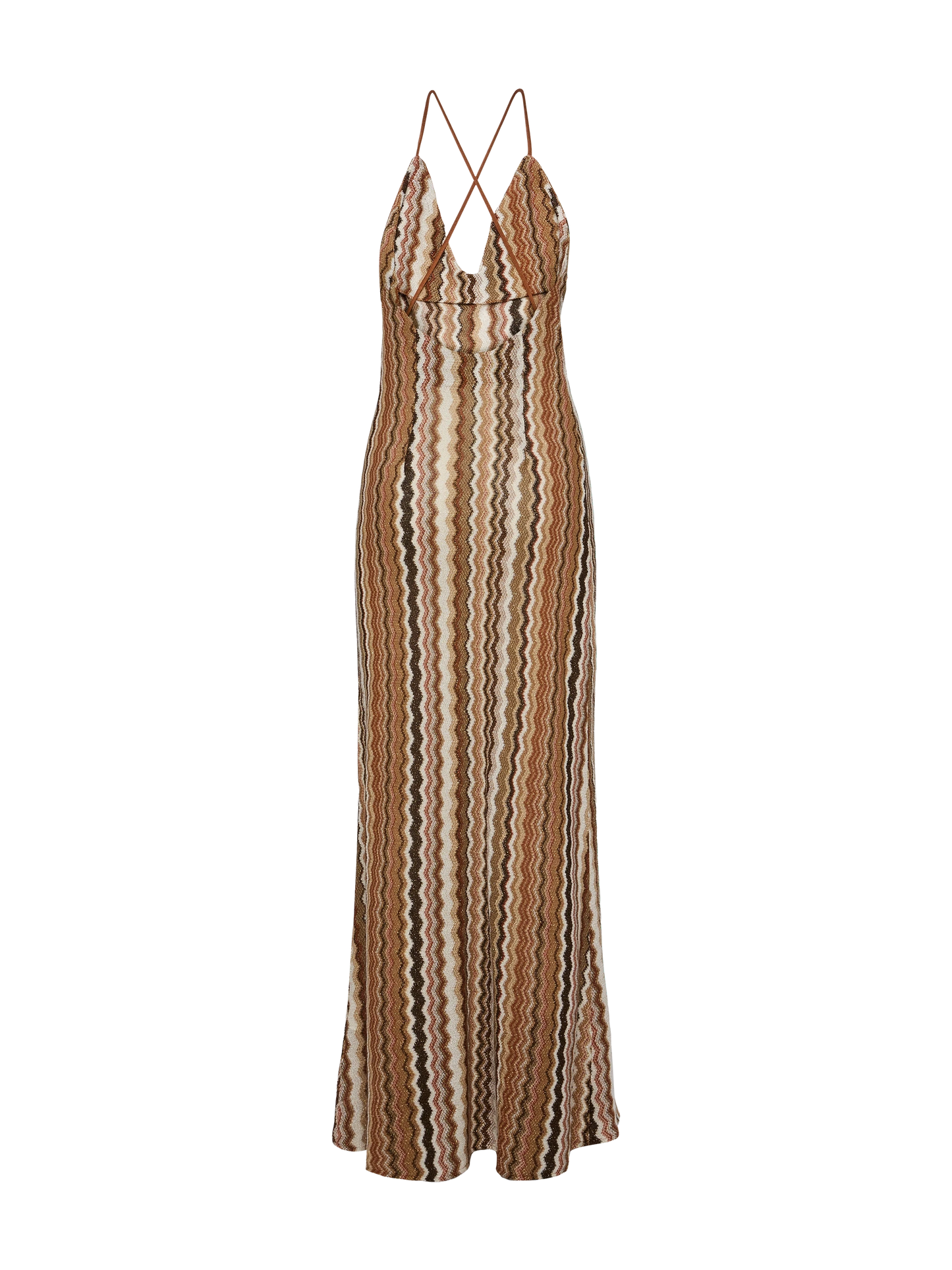 Abito sottoveste Eydis in maglia raschel a motivo chevron