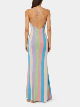 Robe longue Eydis striped raschel 