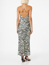 Woman satin zebra slip dress Eydis