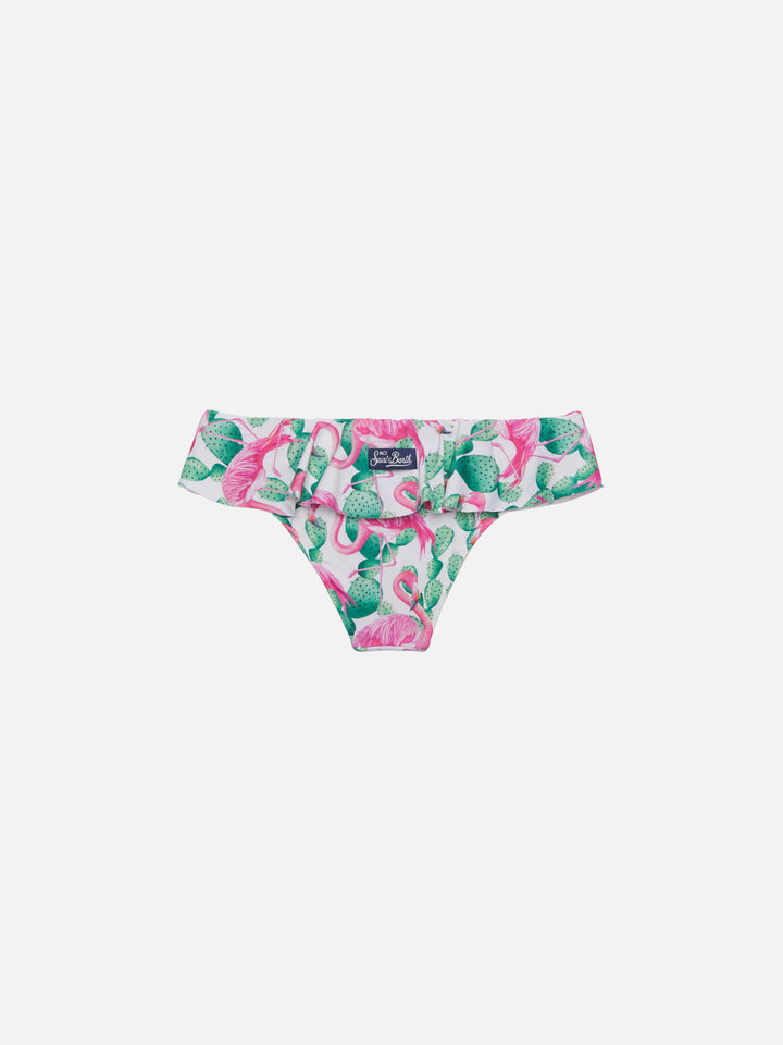 Slip bikini Fanny con stampa fenicottero