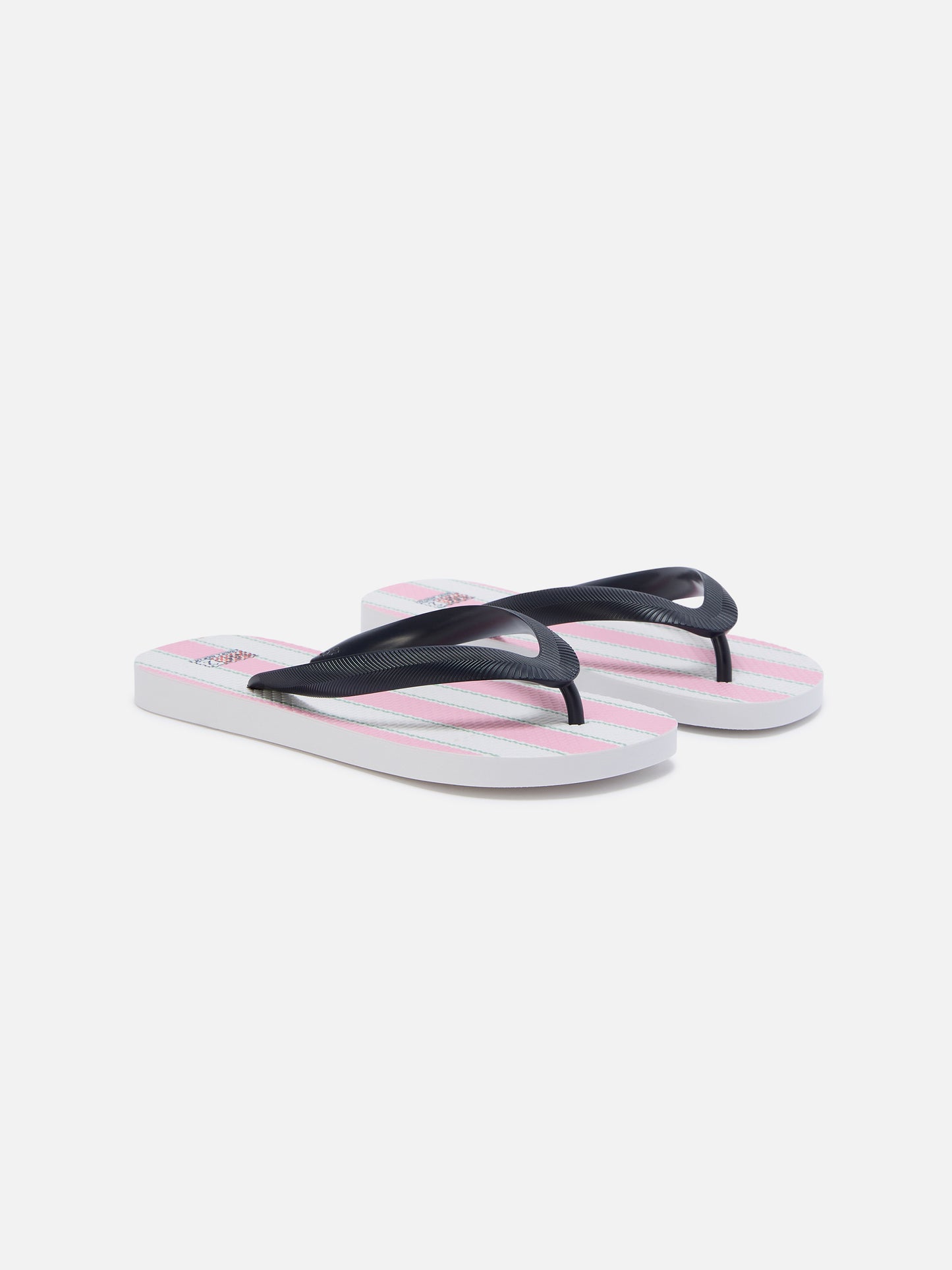 Infradito Flip slip-on in gomma con stampa a righe rosa e bianche