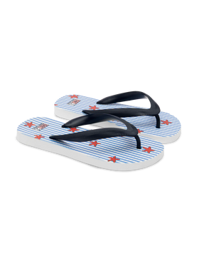 Flip flops with starfish print