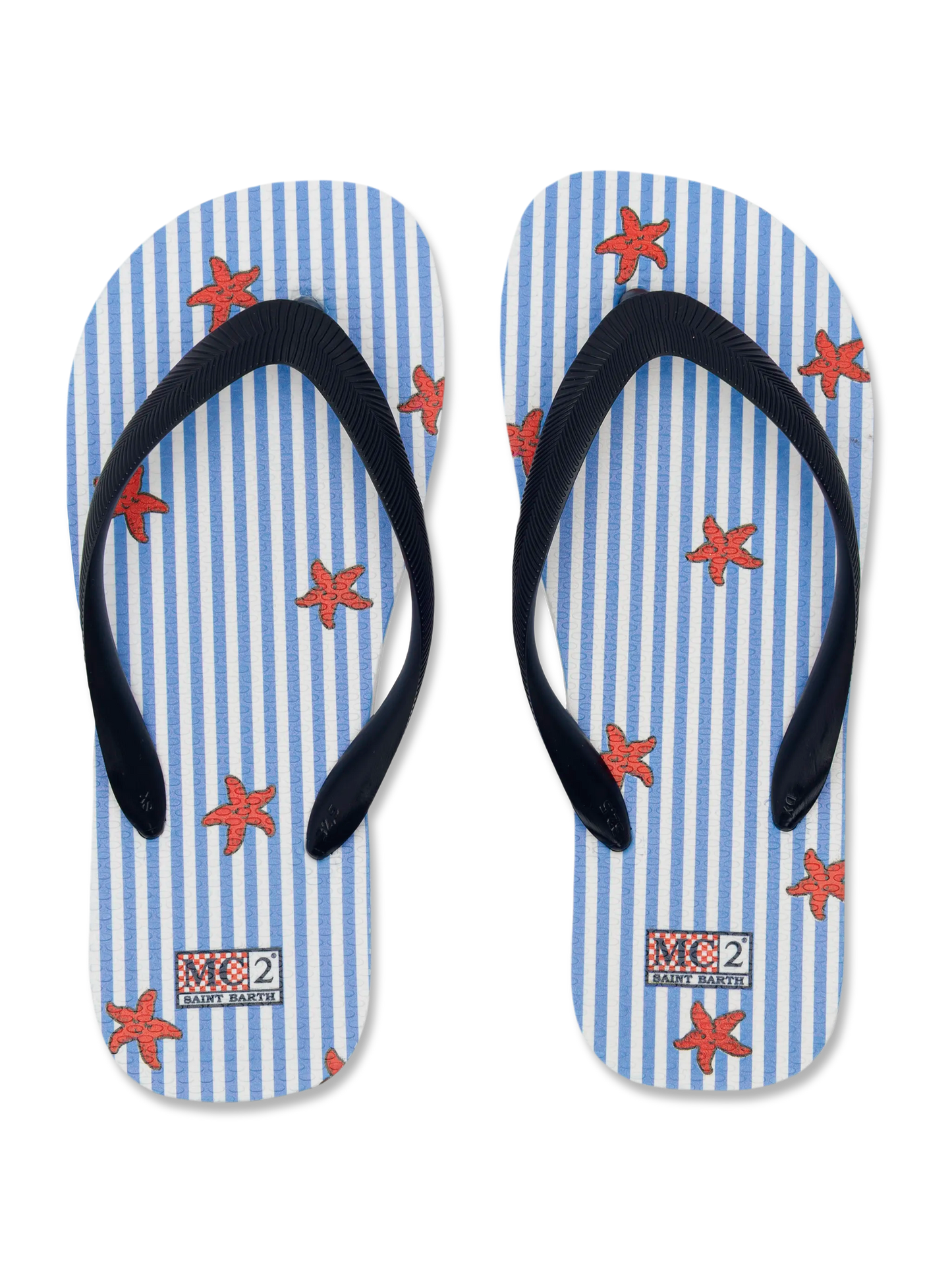 Flip flops with starfish print