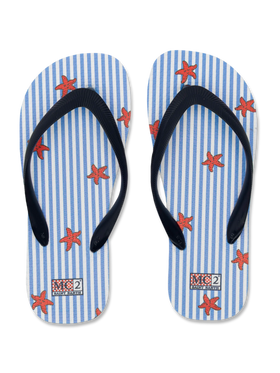 Flip flops with starfish print