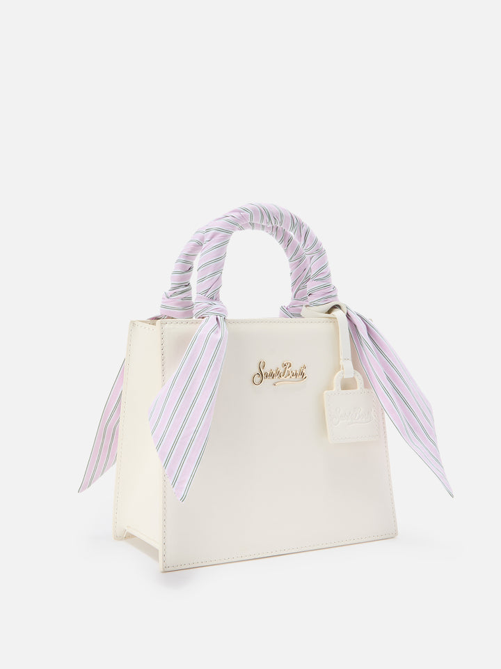 Foulard Band in cotone a righe rosa e verde