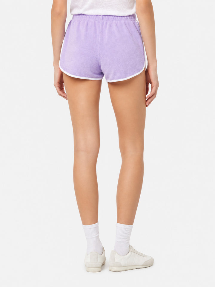 Short Francine pull up in spugna con piping