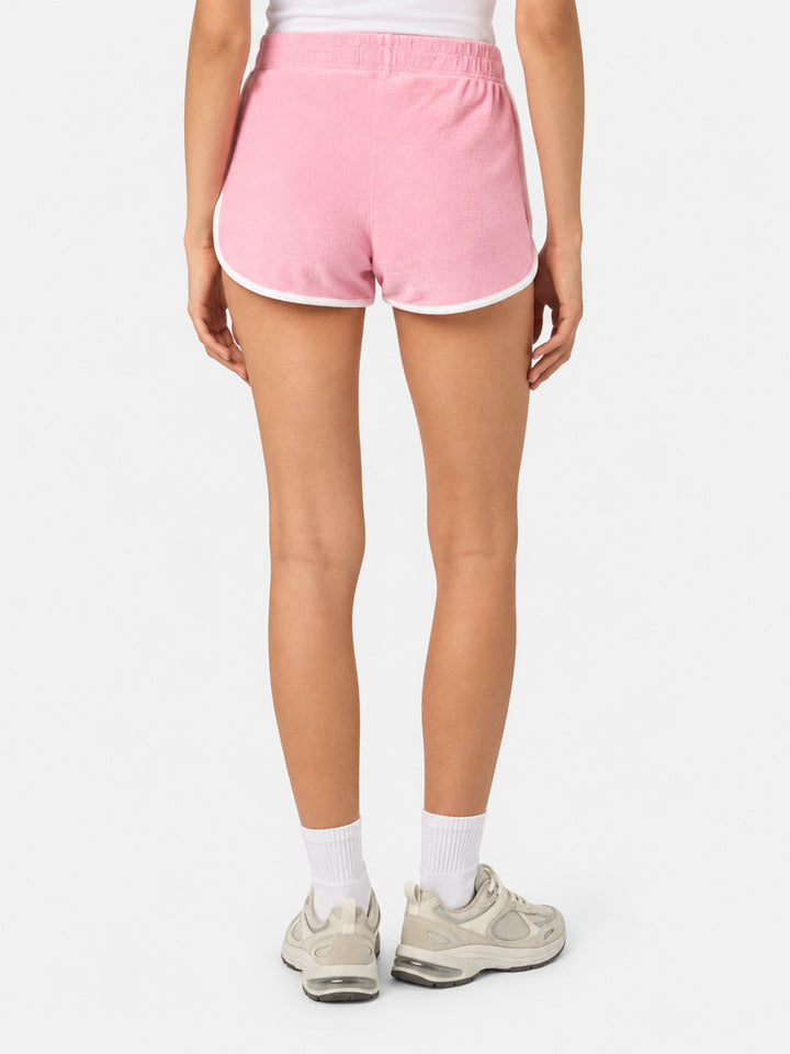 Francine terry shorts with piping and embroidery