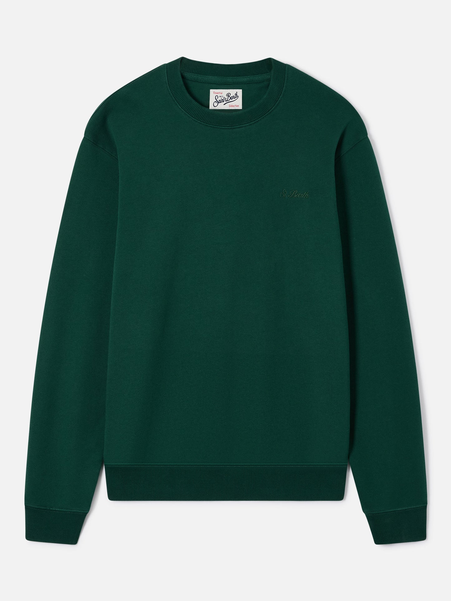 Sweat-shirt ras-du-cou Fourseason en coton vert 