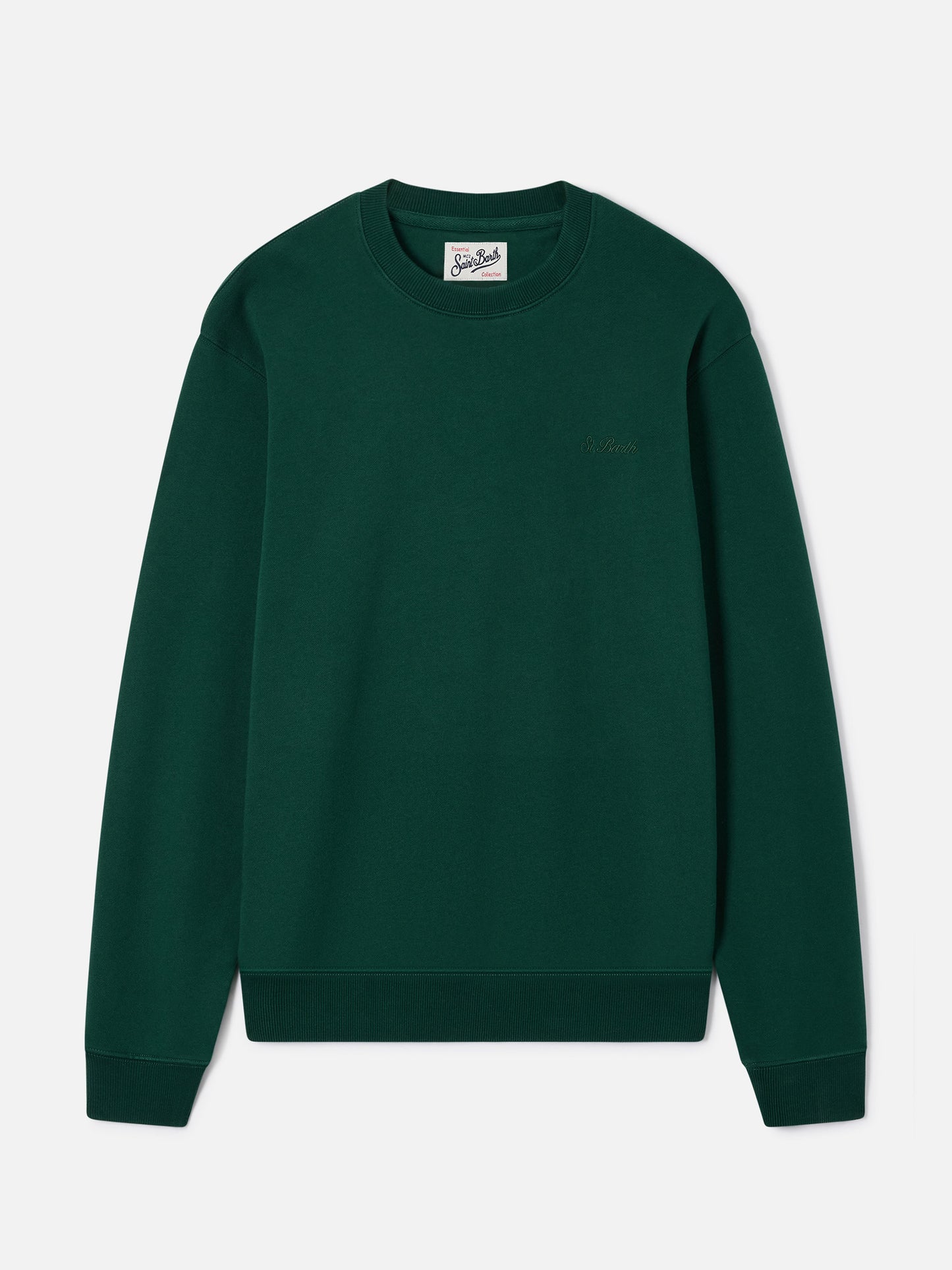 Fourseason crewneck sweatshirt in green cotton