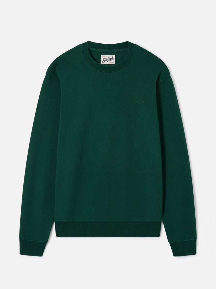 Fourseason crewneck sweatshirt in green cotton