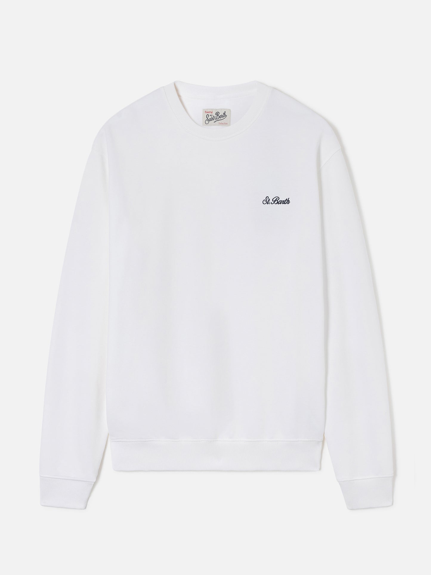 Fourseason Rundhals-Sweatshirt aus weißer Baumwolle 