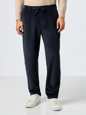 Man navy blue corduroy pants Fuji - MC2 Saint Barth