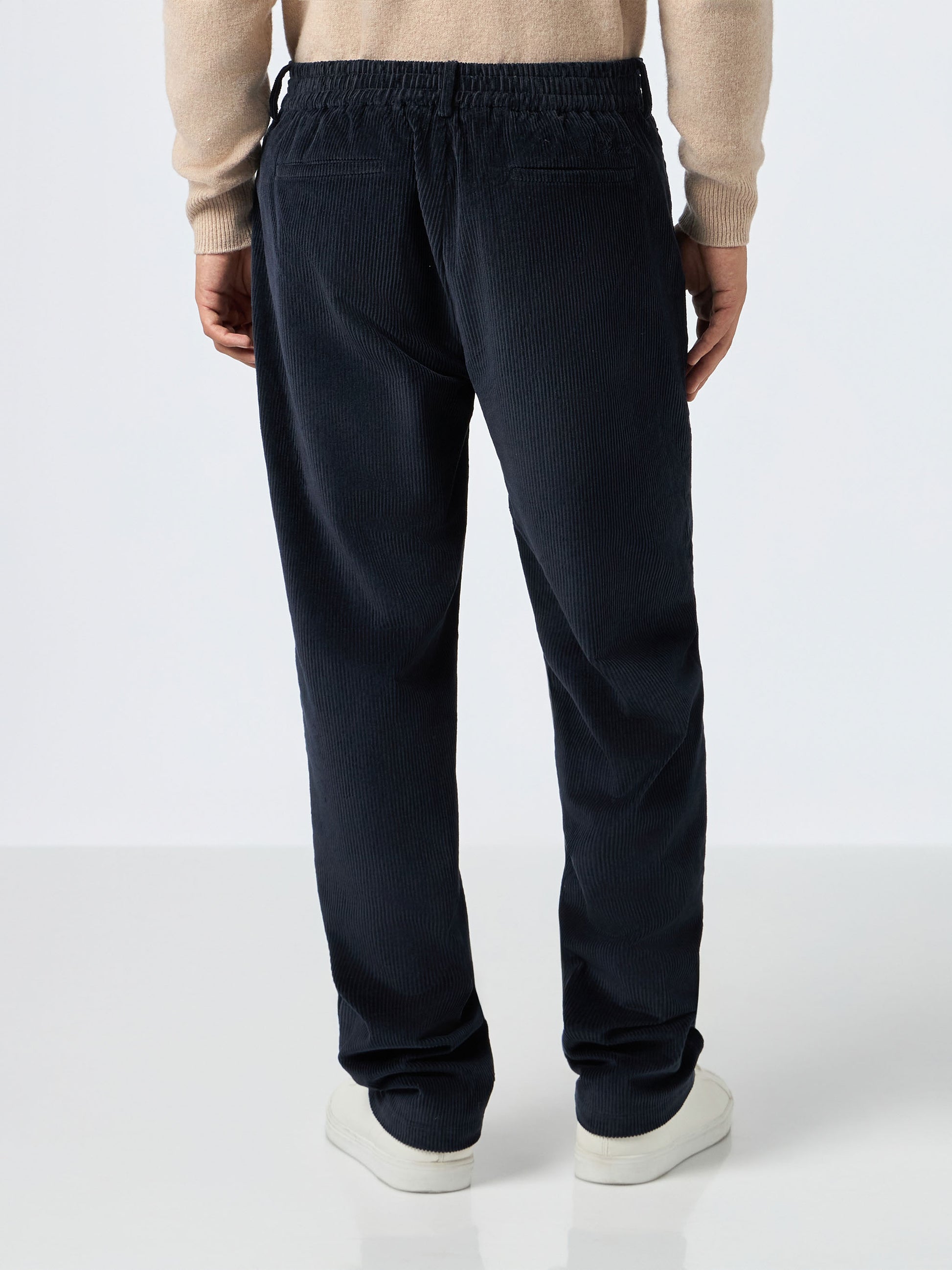 Man navy blue corduroy pants Fuji - MC2 Saint Barth