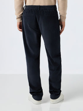 Man navy blue corduroy pants Fuji - MC2 Saint Barth