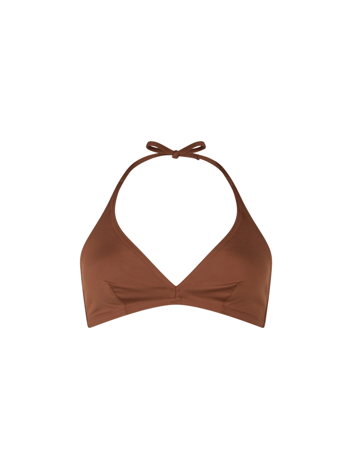 Damen Triangel-Bralette braunes Top Gaia