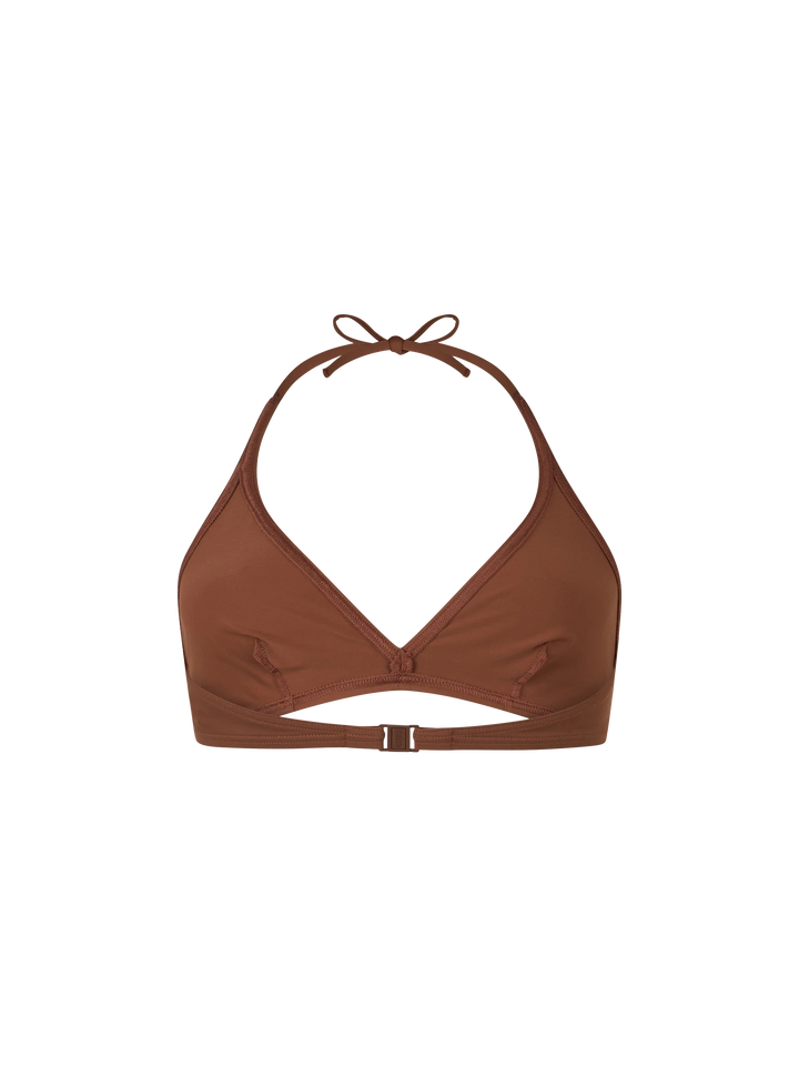 Damen Triangel-Bralette braunes Top Gaia