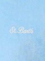 Boy light blue terry t-shirt Gary with St. Barth embroidery