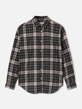 Camisa de franela Gigy con estampado tartán y bordado con logo 