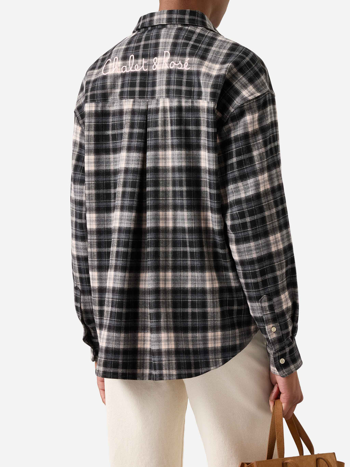 Chemise en flanelle Gigy à motif tartan avec broderie logo 