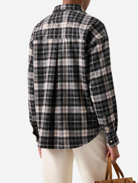 Chemise en flanelle Gigy à motif tartan avec broderie logo 