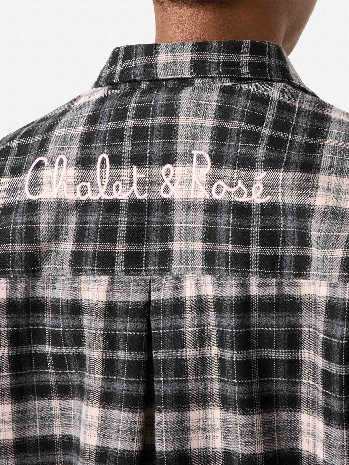 Chemise en flanelle Gigy à motif tartan avec broderie logo 