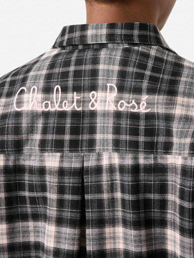 Chemise en flanelle Gigy à motif tartan avec broderie logo 