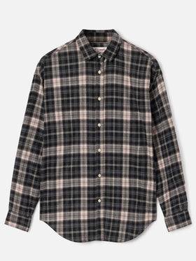 Chemise en flanelle Gigy à motif tartan avec broderie logo 