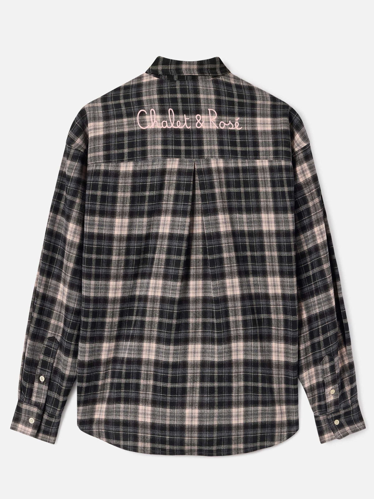 Chemise en flanelle Gigy à motif tartan avec broderie logo 