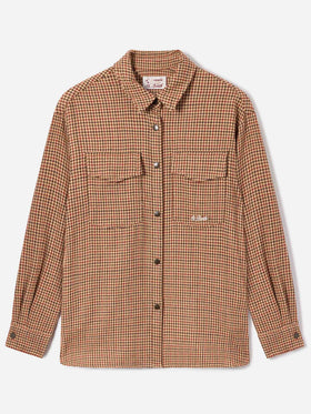 Sobrecamisa de franela en mezcla de lana Cambry con bordado de Mickey Mouse | Special edition 