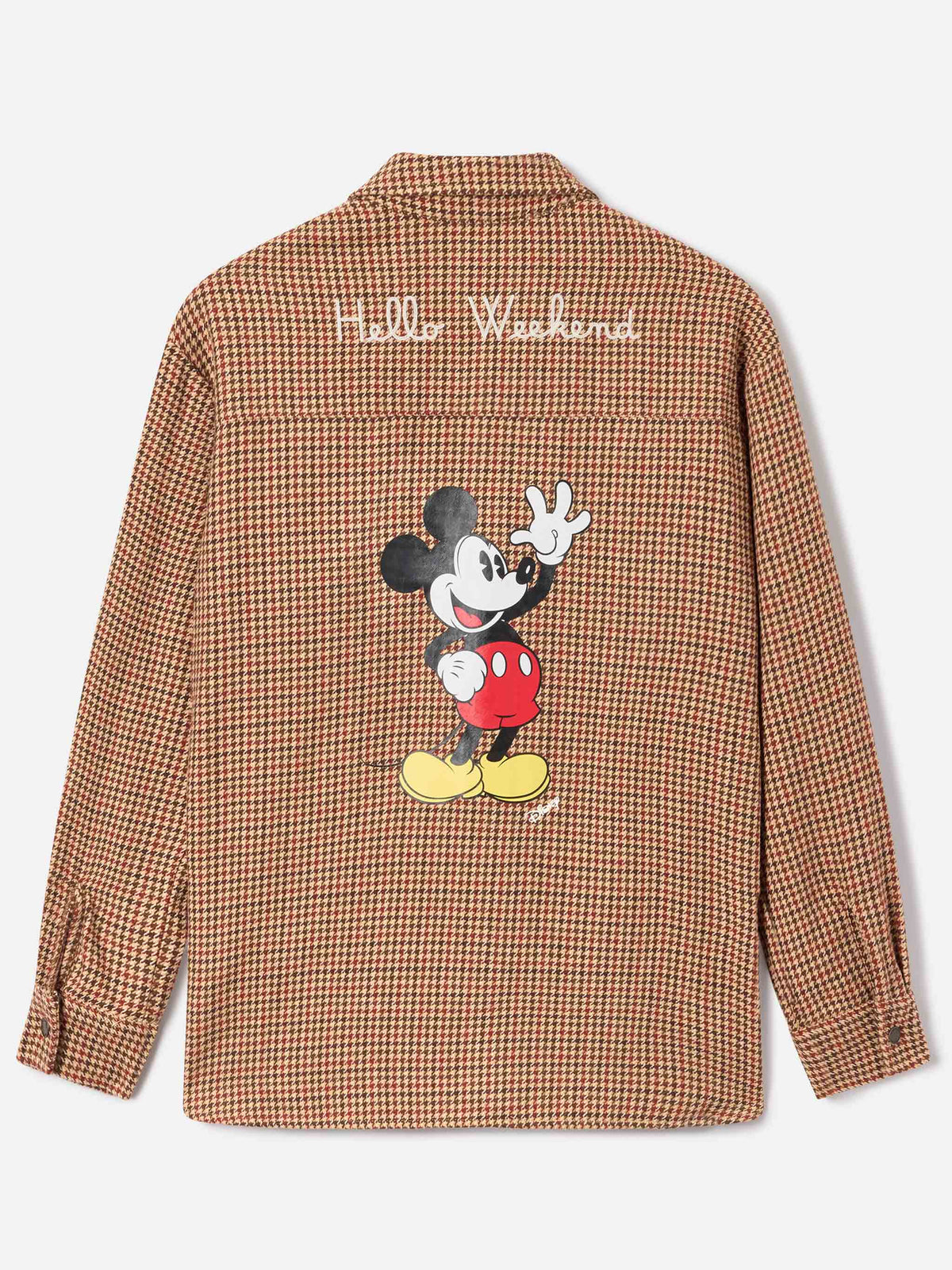 Sobrecamisa de franela en mezcla de lana Cambry con bordado de Mickey Mouse | Special edition 