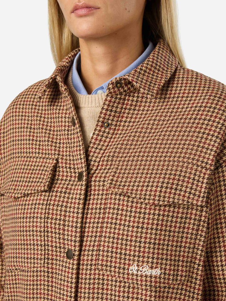 Cambry Overshirt aus Wollmisch-Flanell mit Mickey Mouse-Stickerei | Special edition 