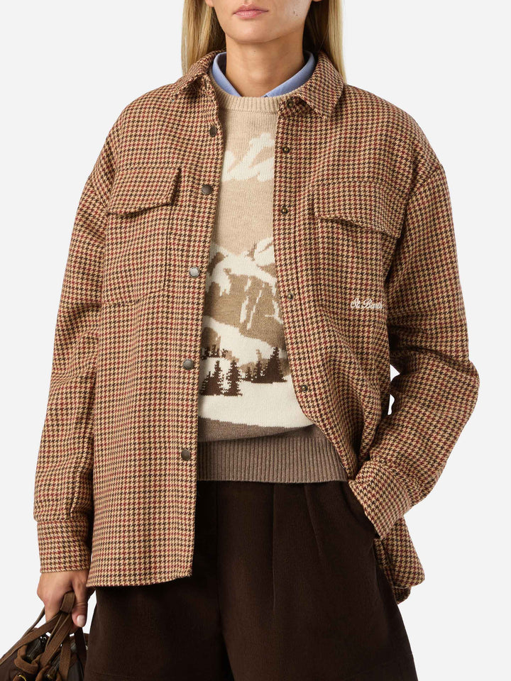 Cambry Overshirt aus Wollmisch-Flanell mit Mickey Mouse-Stickerei | Special edition 