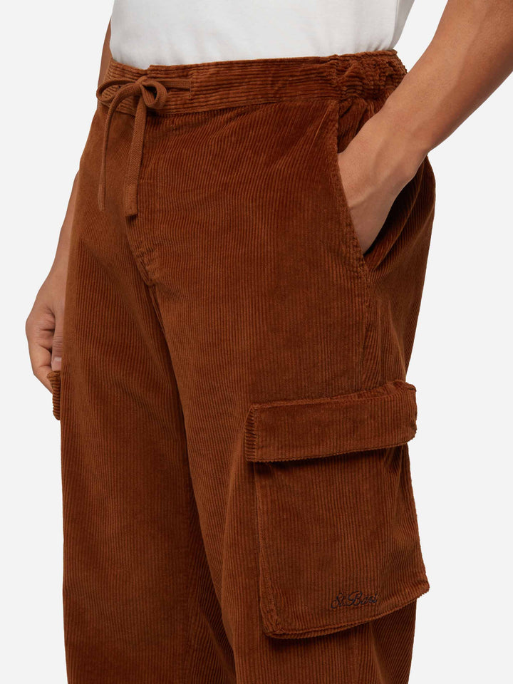 Camel corduroy cargo pants Goldeck