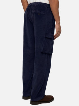 Blu Navy corduroy cargo pants Goldeck