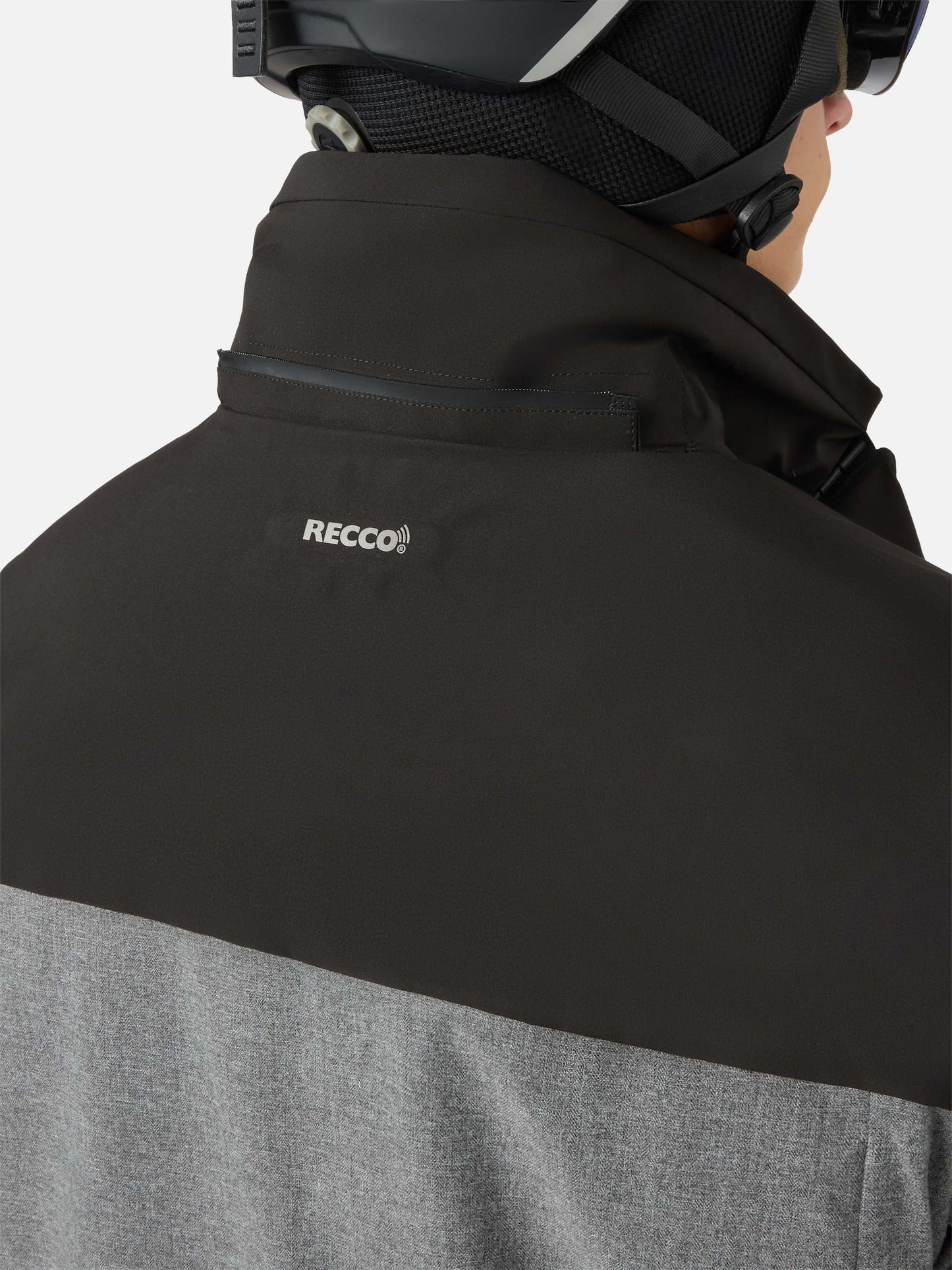 Ski jacket Greatscott in melange grey with Recco® technology