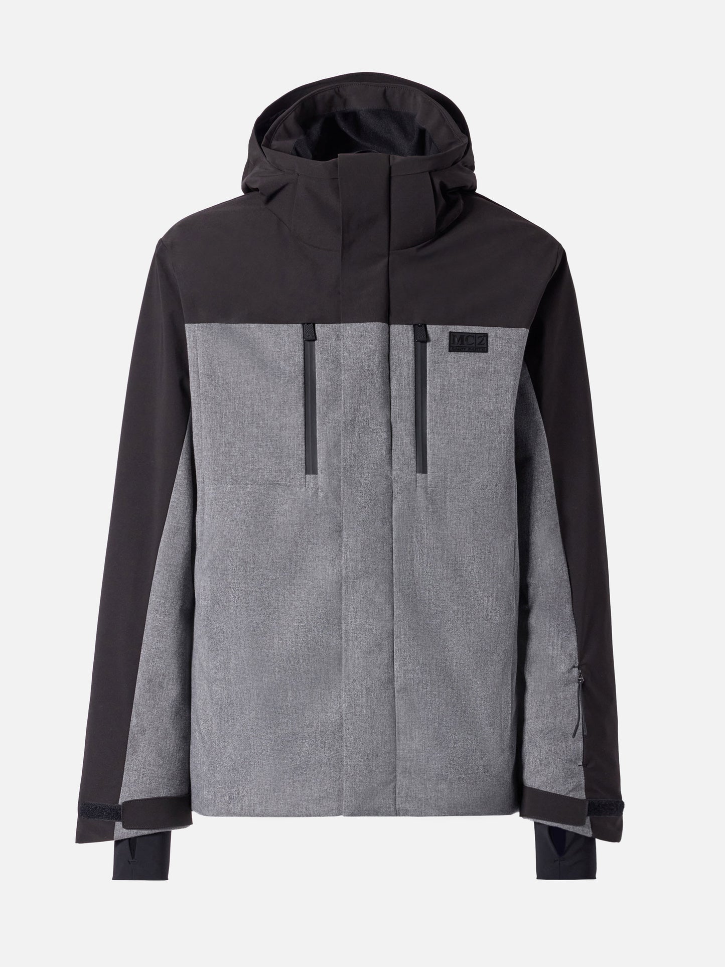 Ski jacket Greatscott in melange grey with Recco® technology