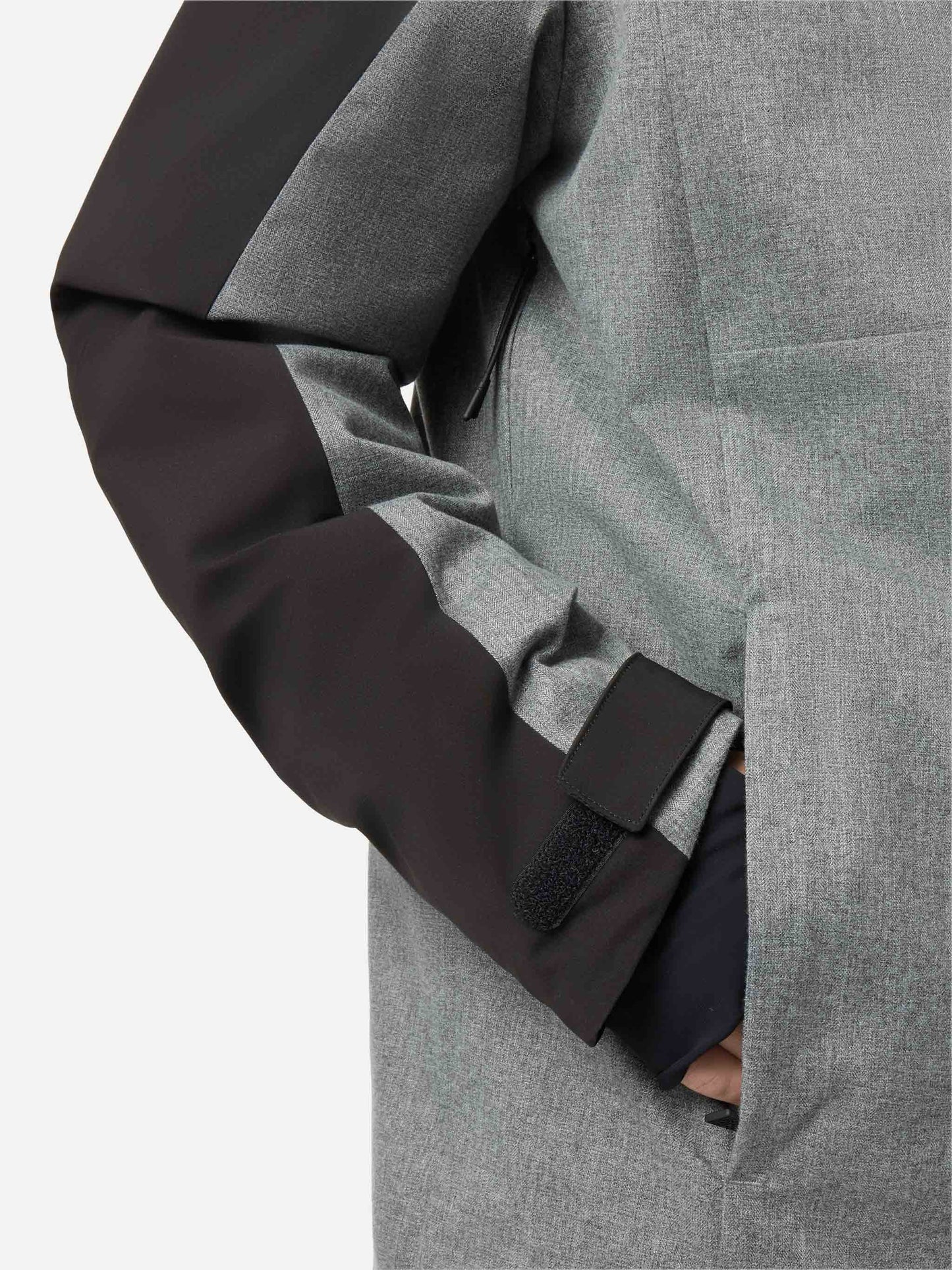 Ski jacket Greatscott in melange grey with Recco® technology