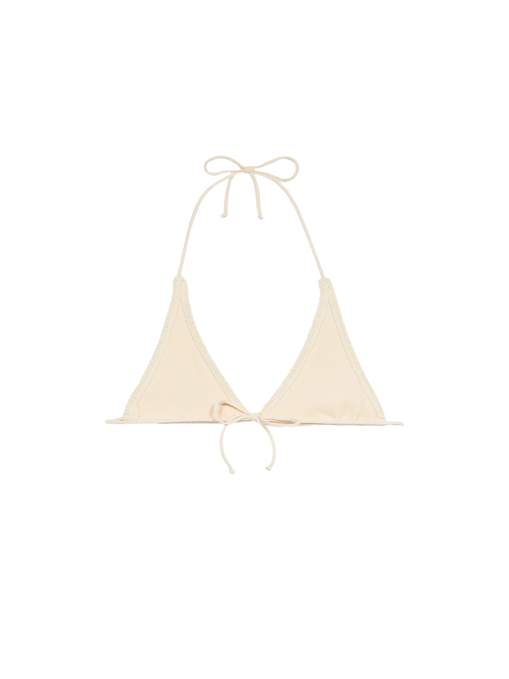 Triangel-Top in Crinkle-Optik für Damen in Weiß Guiana