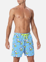 Man mid-length Gustavia swim-shorts with Snoopy print | SNOOPY PEANUTS™ SPECIAL EDITION