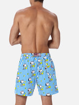 Man mid-length Gustavia swim-shorts with Snoopy print | SNOOPY PEANUTS™ SPECIAL EDITION