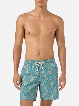 Gustavia Badeshorts mit Kaschmir-Print | Hergestellt aus Liberty Fabric 