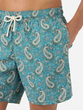Gustavia Badeshorts mit Kaschmir-Print | Hergestellt aus Liberty Fabric 