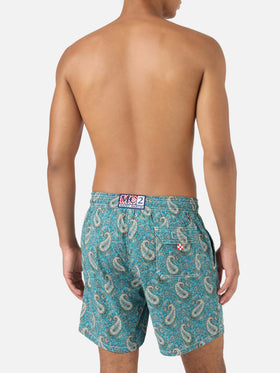 Gustavia Badeshorts mit Kaschmir-Print | Hergestellt aus Liberty Fabric 