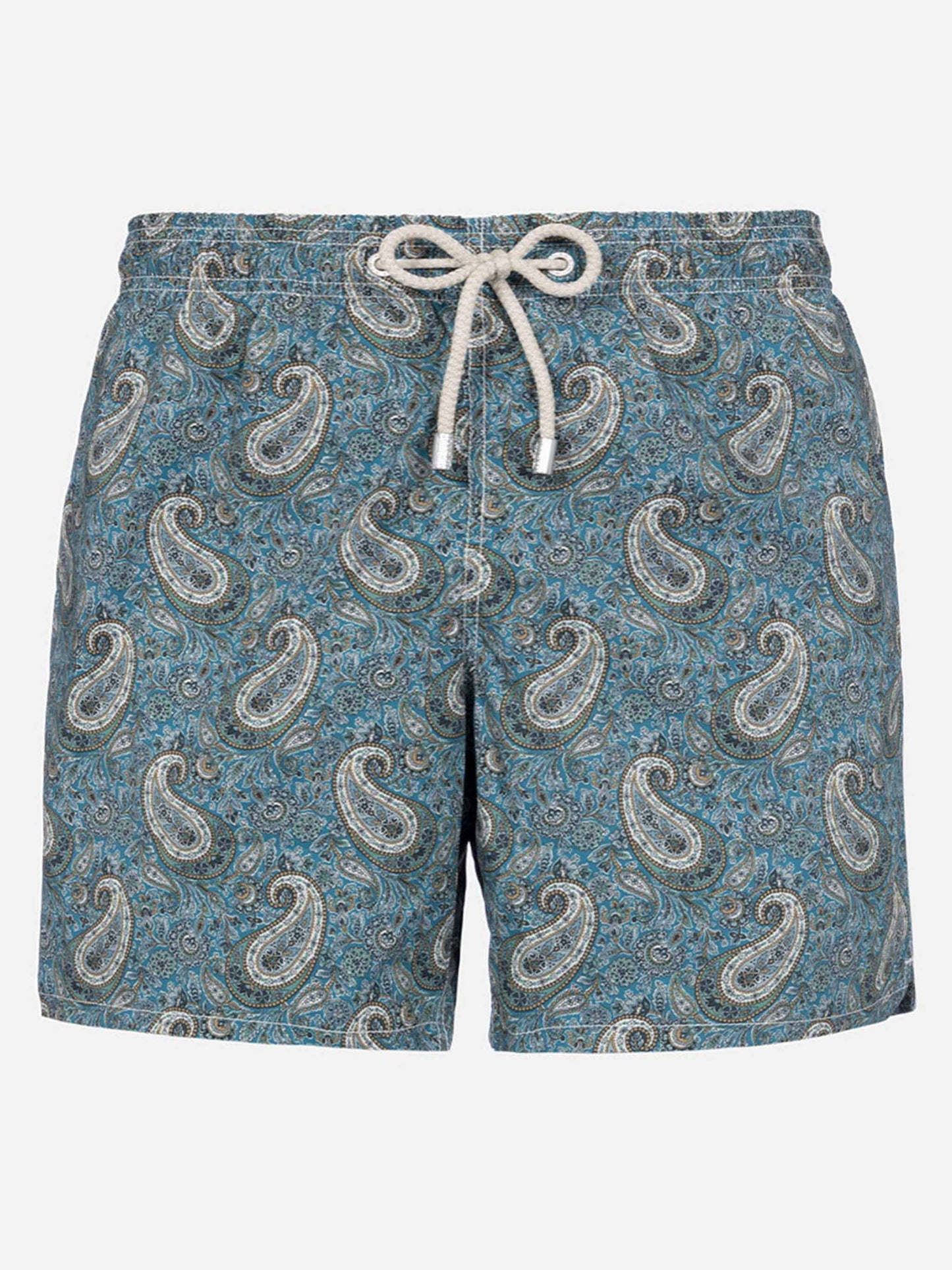 Mittellange Gustavia-Badeshorts für Herren mit Kaschmir-Print