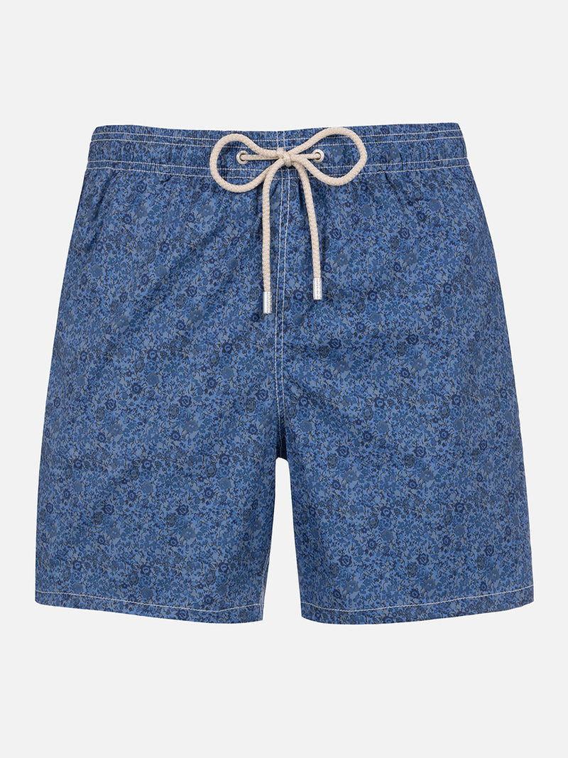 Man mid-length Gustavia swim-shorts with Emma & Georgina print | MADE WITH LIBERTY FABRIC