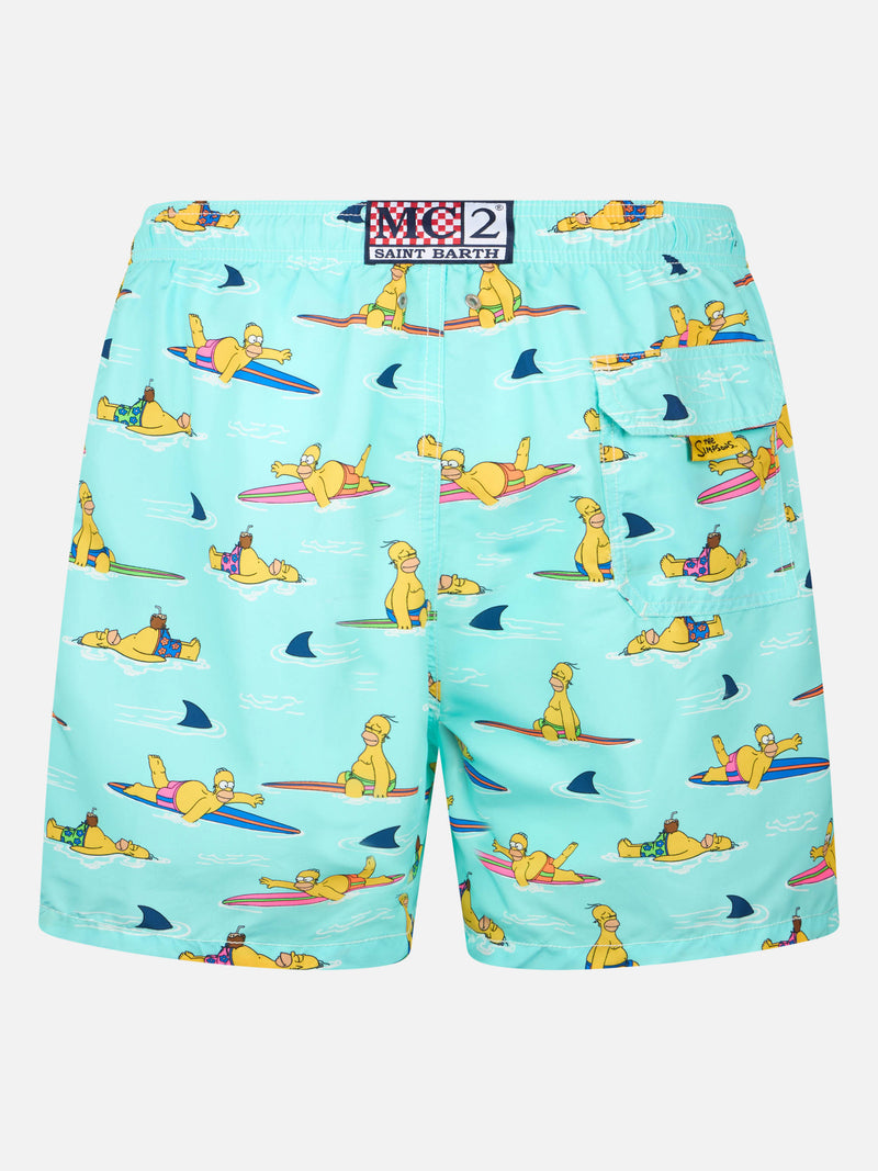 Mittellange Gustavia-Badeshorts für Herren mit Homer-Simpson-Aufdruck | DIE SIMPSONS-SONDERAUSGABE